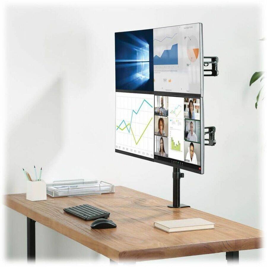 Alt View 3. Tripp Lite - Tripp Lite by Eaton TV Monitor Flex-Arm Desktop Clamp Quad-Monitor 13-27in Displays - 4 Display(s) Supported - 13" to - Black.