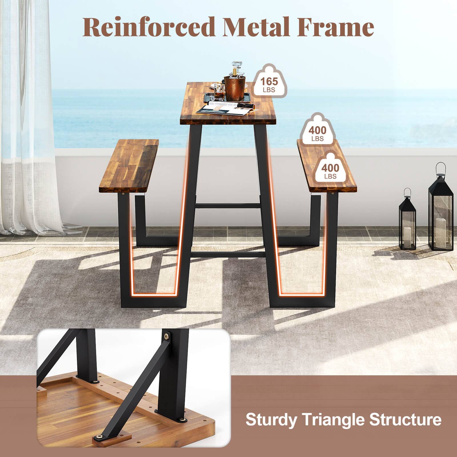 Reinforced Metal Frame

165 LBS

400 LBS

400 LBS

Sturdy Triangle Structure