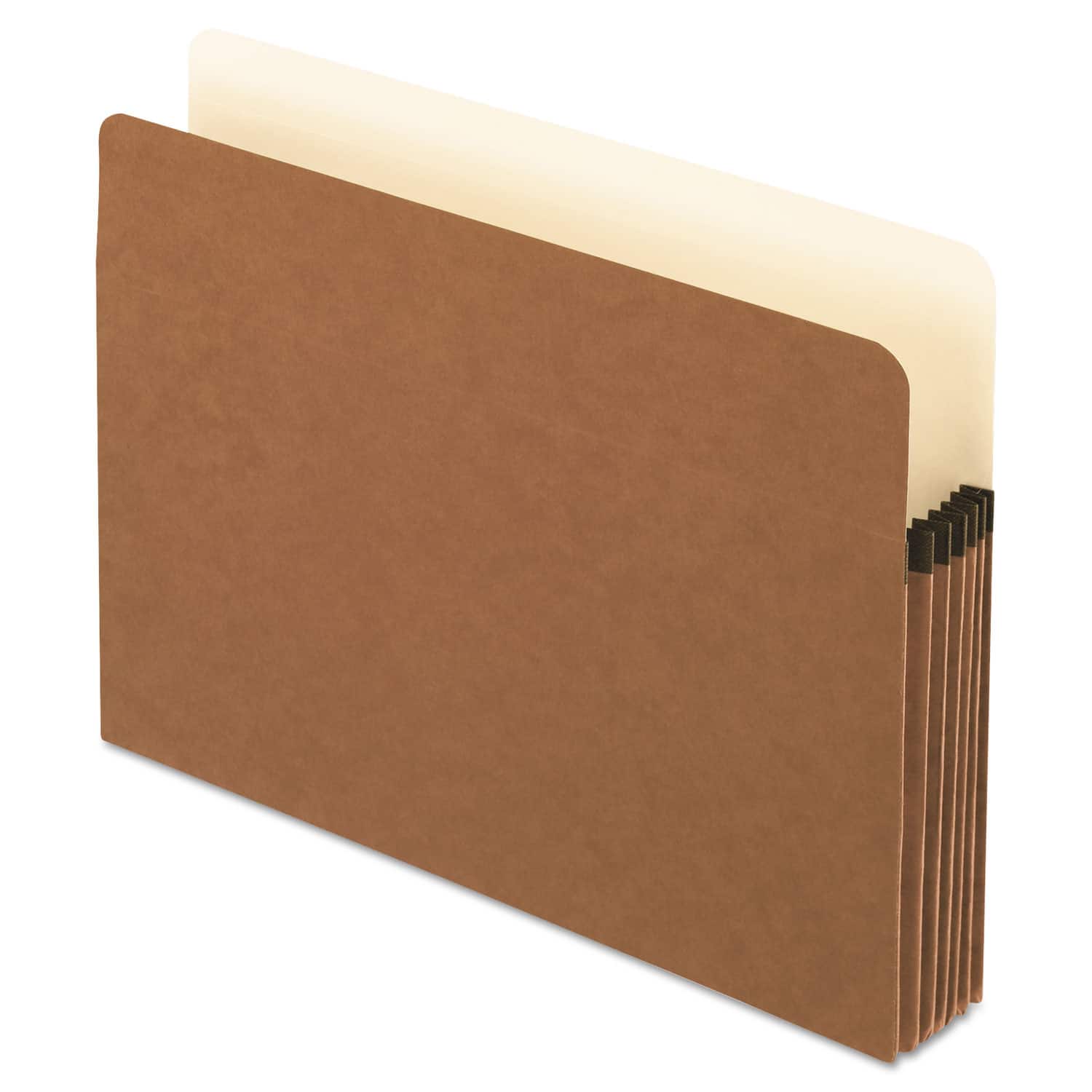 Tops Business Forms - Smart Shield File Pocket, 5.25" Expansion, Letter Size, Red Fiber, 10/box