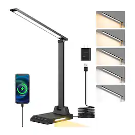 Dazzed Corner - LED Desk Lamp, Dimmable with USB-C Charging, 25 Modes - Black
