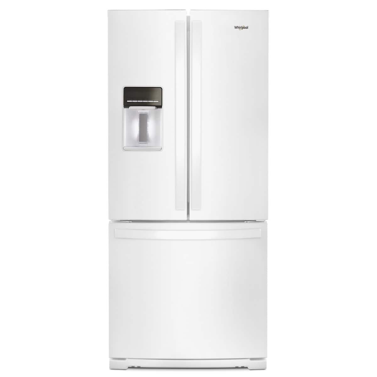 Front. Whirlpool - Whirlpool - 20 Cu. Ft. Wide French Door Refrigerator - White - White.