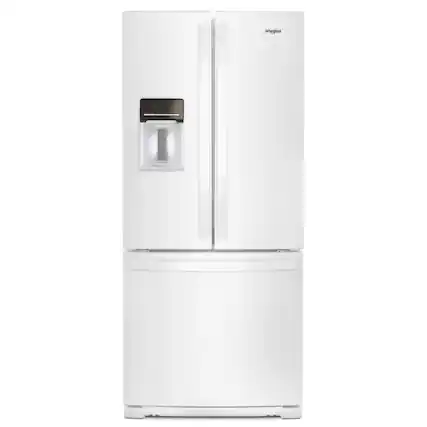 Front. Whirlpool - Whirlpool - 20 Cu. Ft. Wide French Door Refrigerator - White - White.