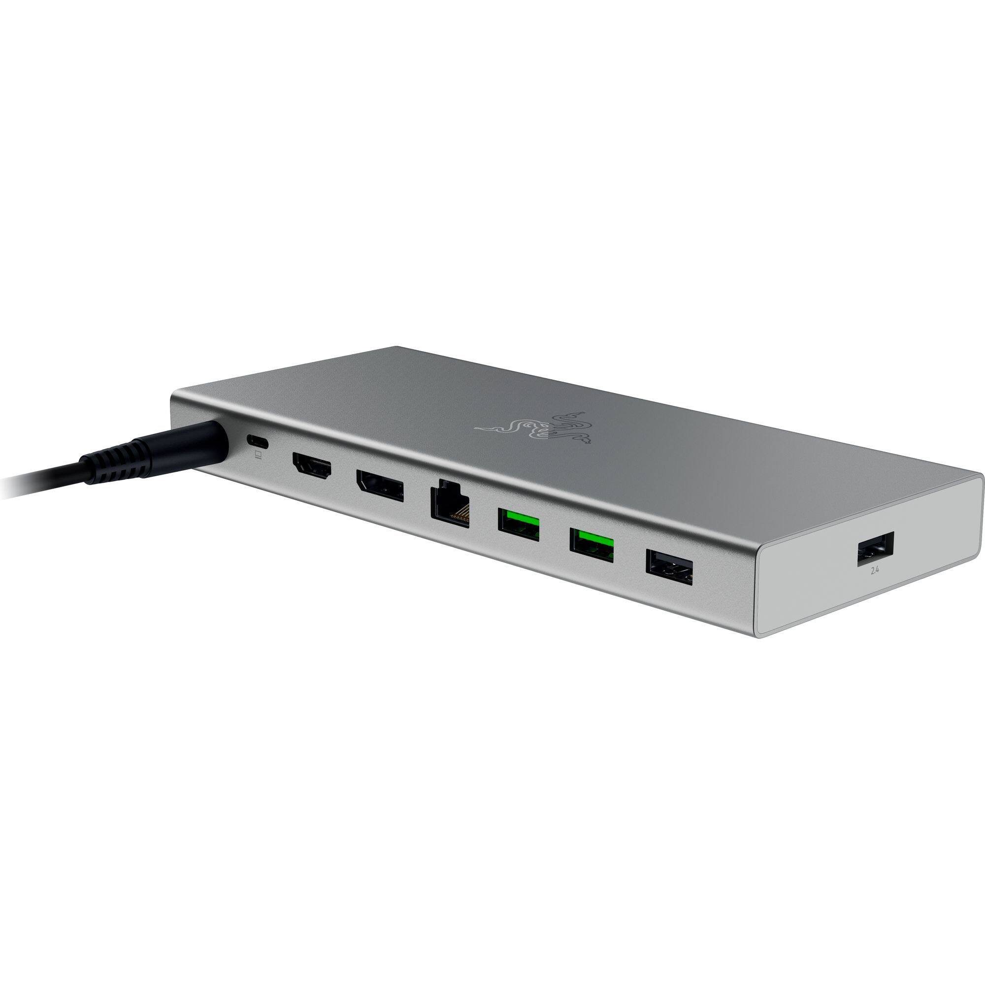 Alt View 17. Razer - USB 4 Dock Station with 14 Ports for PC and Mac - Mercury.