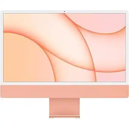 Front. Apple - 2021 iMac M1 chip with 8-core CPU (24-inch, 16GB RAM, 1TB SSD) - Orange.
