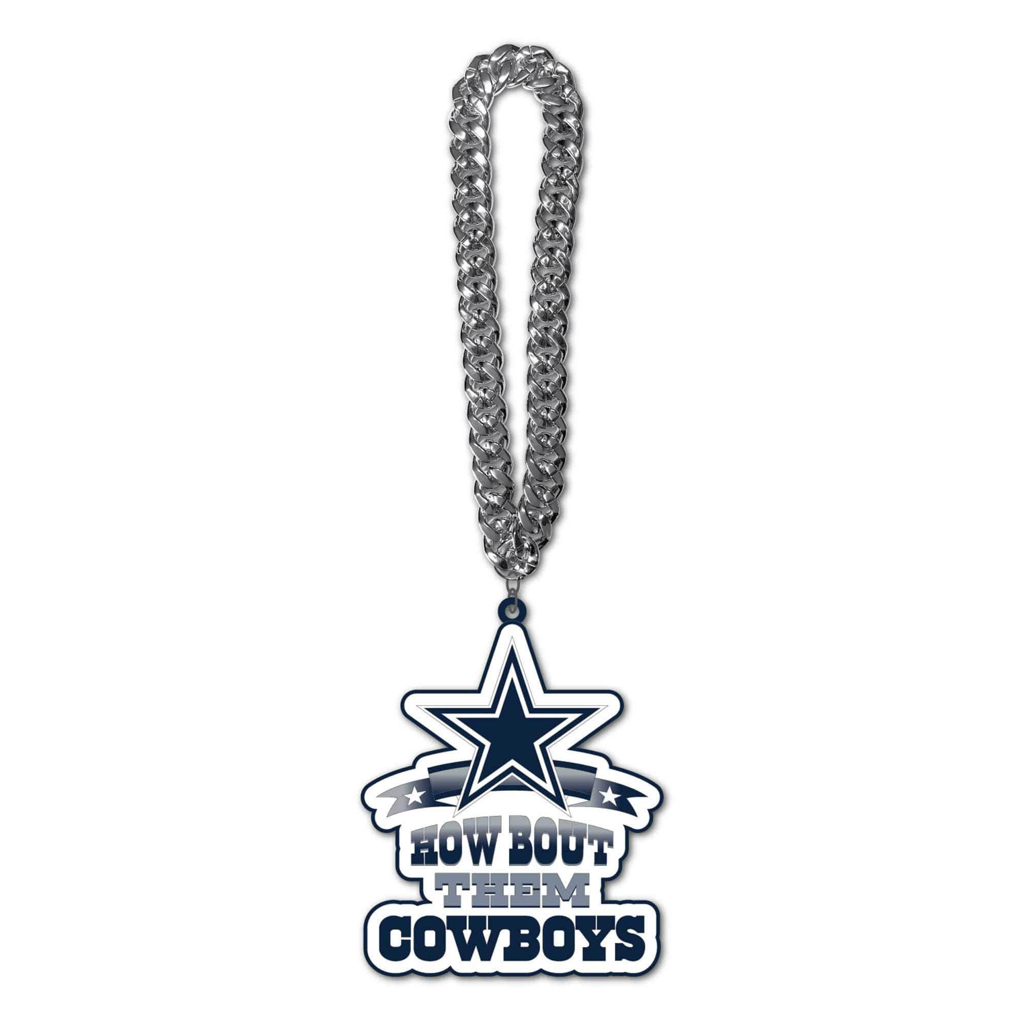 MOJO - Dallas Cowboys Slogan Fan Chain Necklace - Silver price history on PriceWatchPro