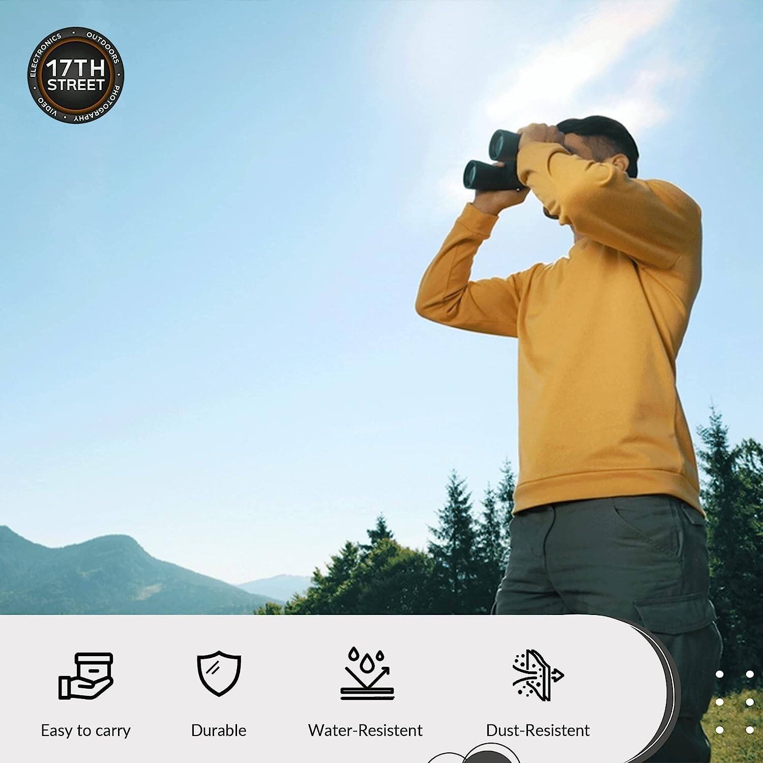 ELECTRONICS OUTDOORS  
17TH STREET  

Easy to carry  
Durable  
Water-Resistant  
Dust-Resistant