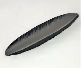 Jiallo - Canoe shape serving tray finish, large - Gun Metal
