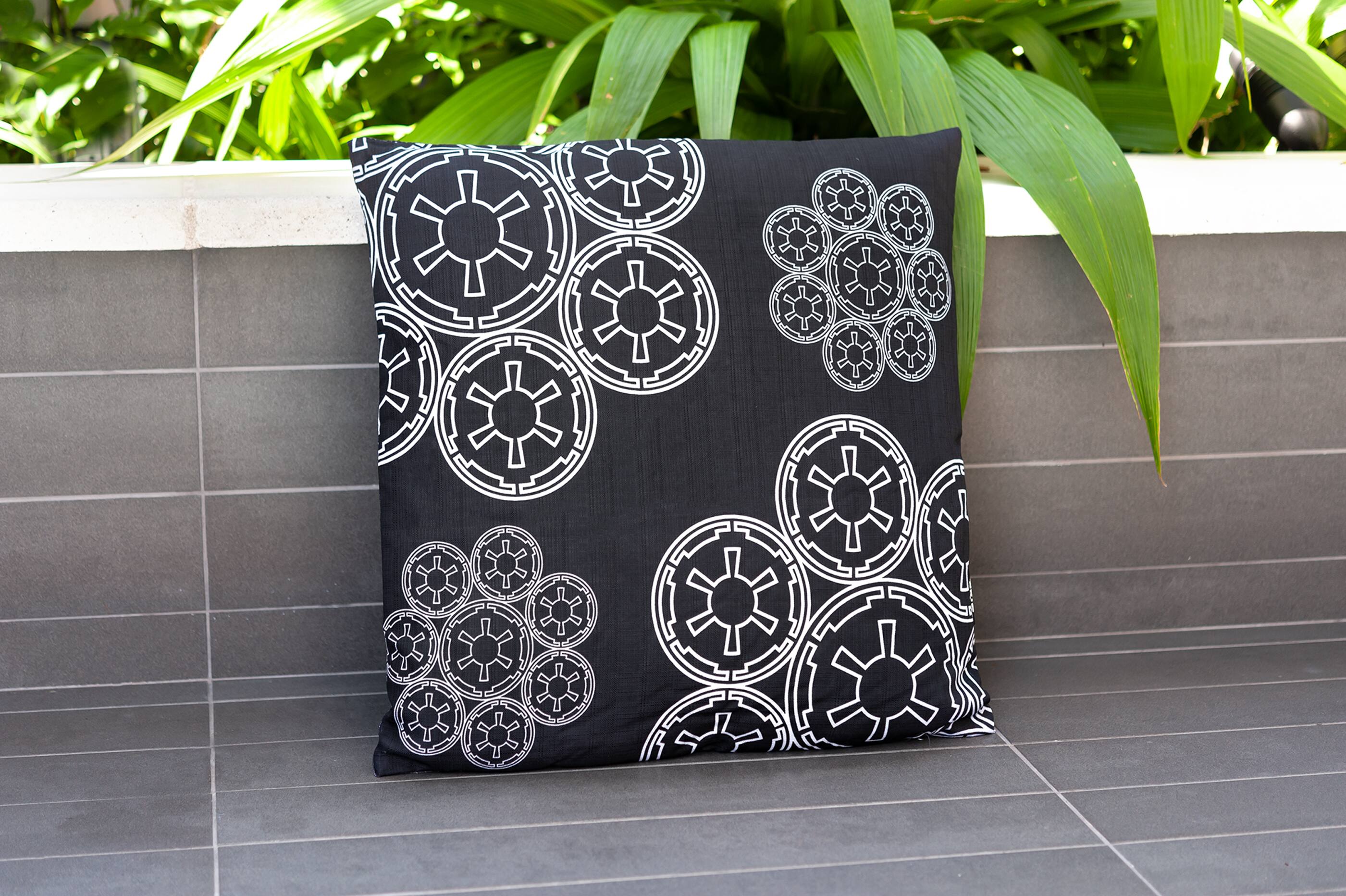 Alt View 3. Star Wars - Star Wars Throw Pillow | Empire Imperial Symbol Cluster Design | 20 x 20 Inches - Black.