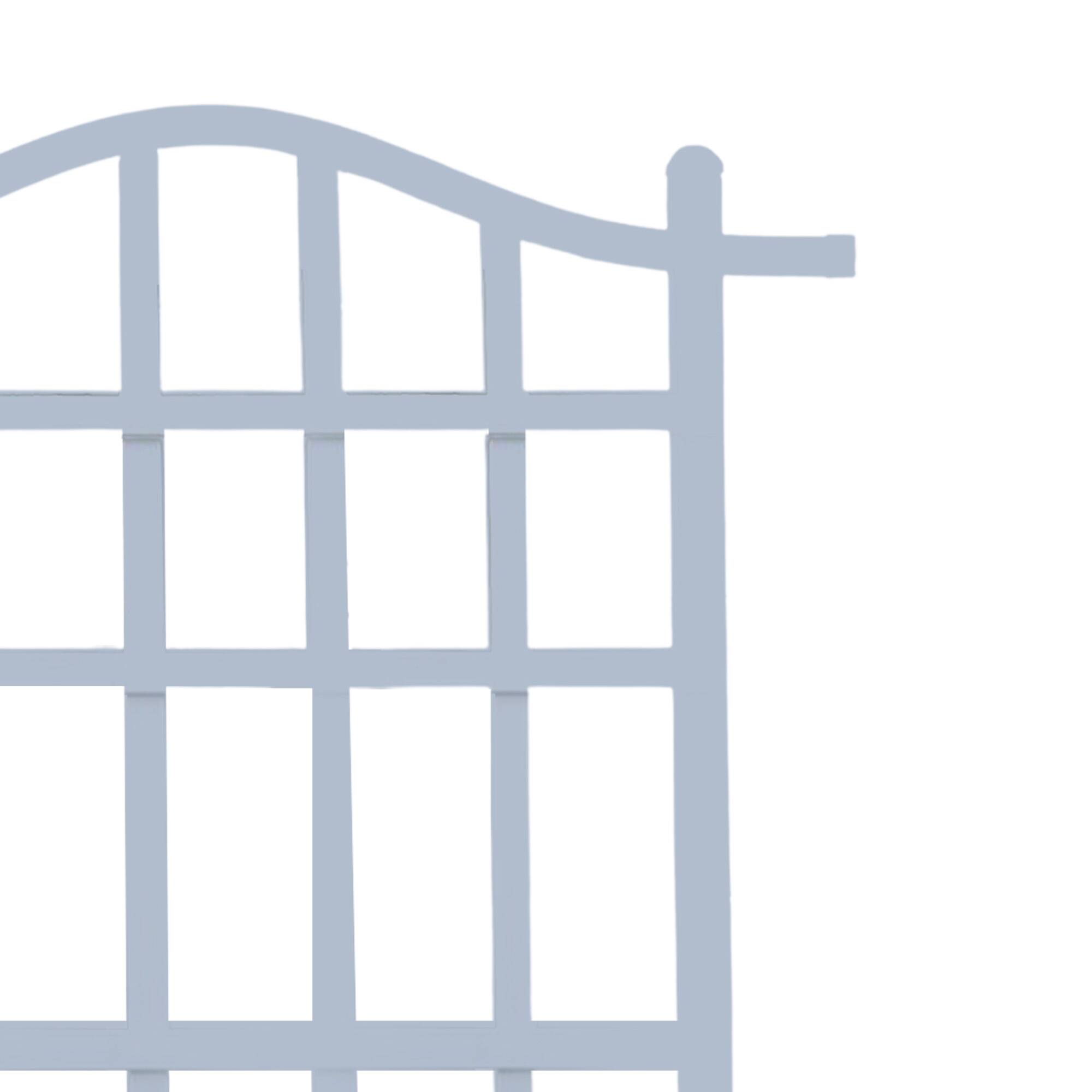 Alt View 5. Dura-Trel - Dura-Trel Melrose 35 x 75 Inch Vinyl Outdoor Garden Patio Plant Trellis, White - White.