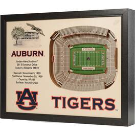 YouTheFan - Auburn Tigers 25.5" x 19.5" Jordan-Hare Stadium Stadium Views Wall Art - Multicolor