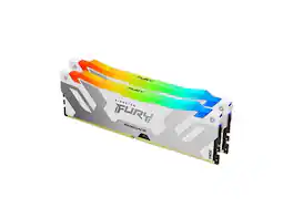 Kingston - FURY Renegade RGB 32GB DDR5 7200MHz (2x16GB) PC5-57600 Desktop RAM - Silver / White