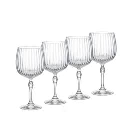 Bormioli Rocco - Gin Tonic Cocktail Glasses Set of 4, 25.25 oz, Art Deco Teardrop - Clear