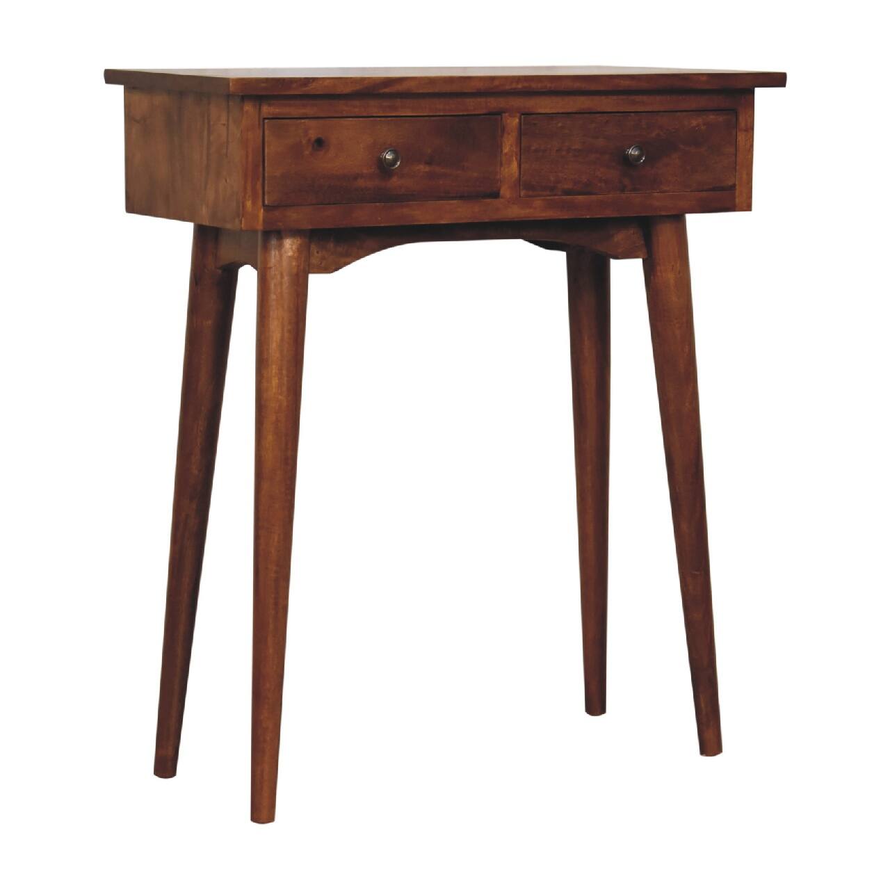 Left. Artisan Furniture - Artisan Furniture Solid WoodMini Chestnut Hallway Console - Brown.