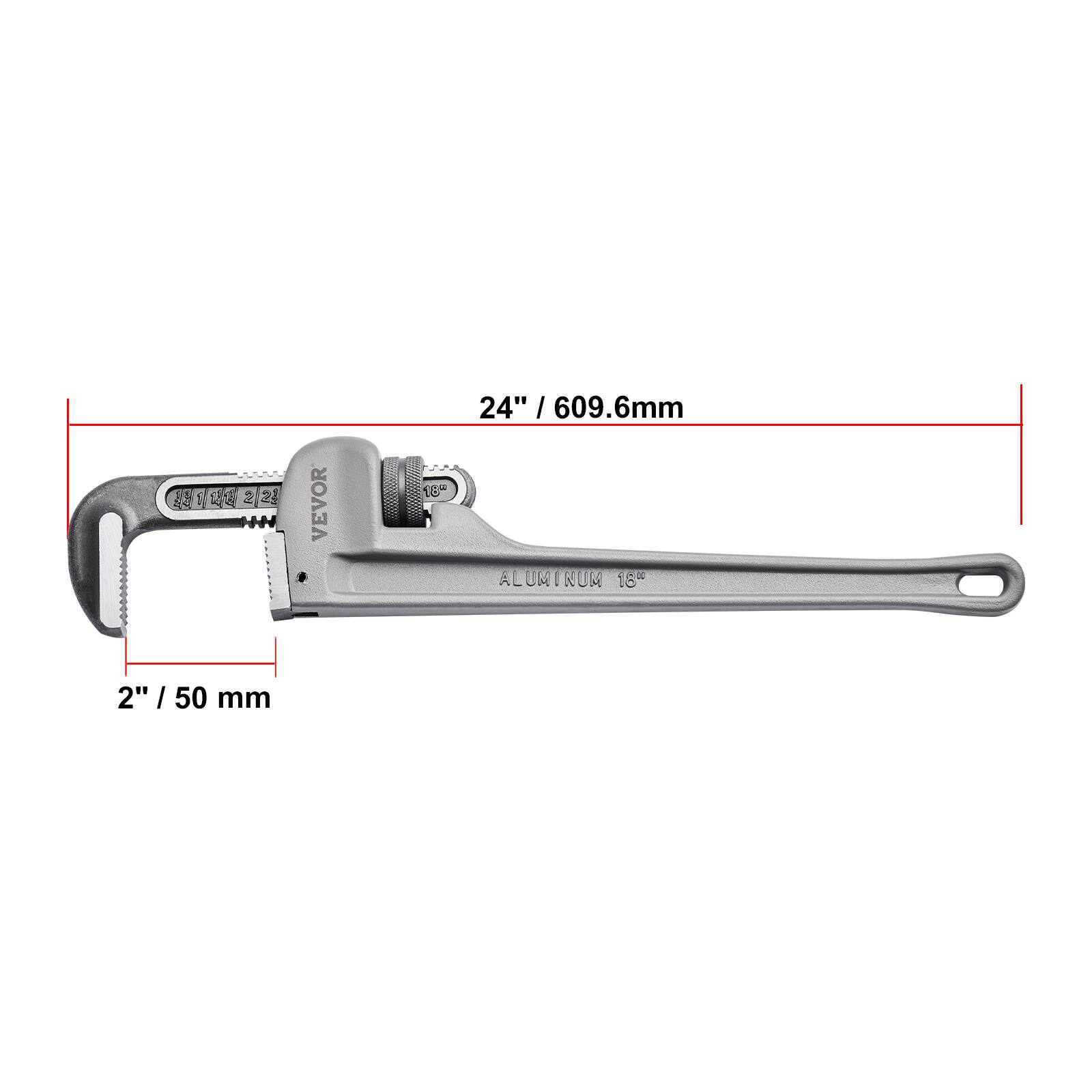 A 2 VEVOR 24" / 609.6mm ALUMINUM 18° 2" / 50 mm