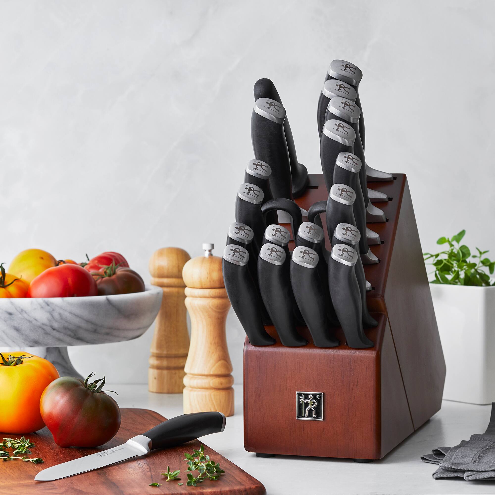 Alt View 2. Henckels - Henckels Elan 21-pc Knife Block Set - Brown.