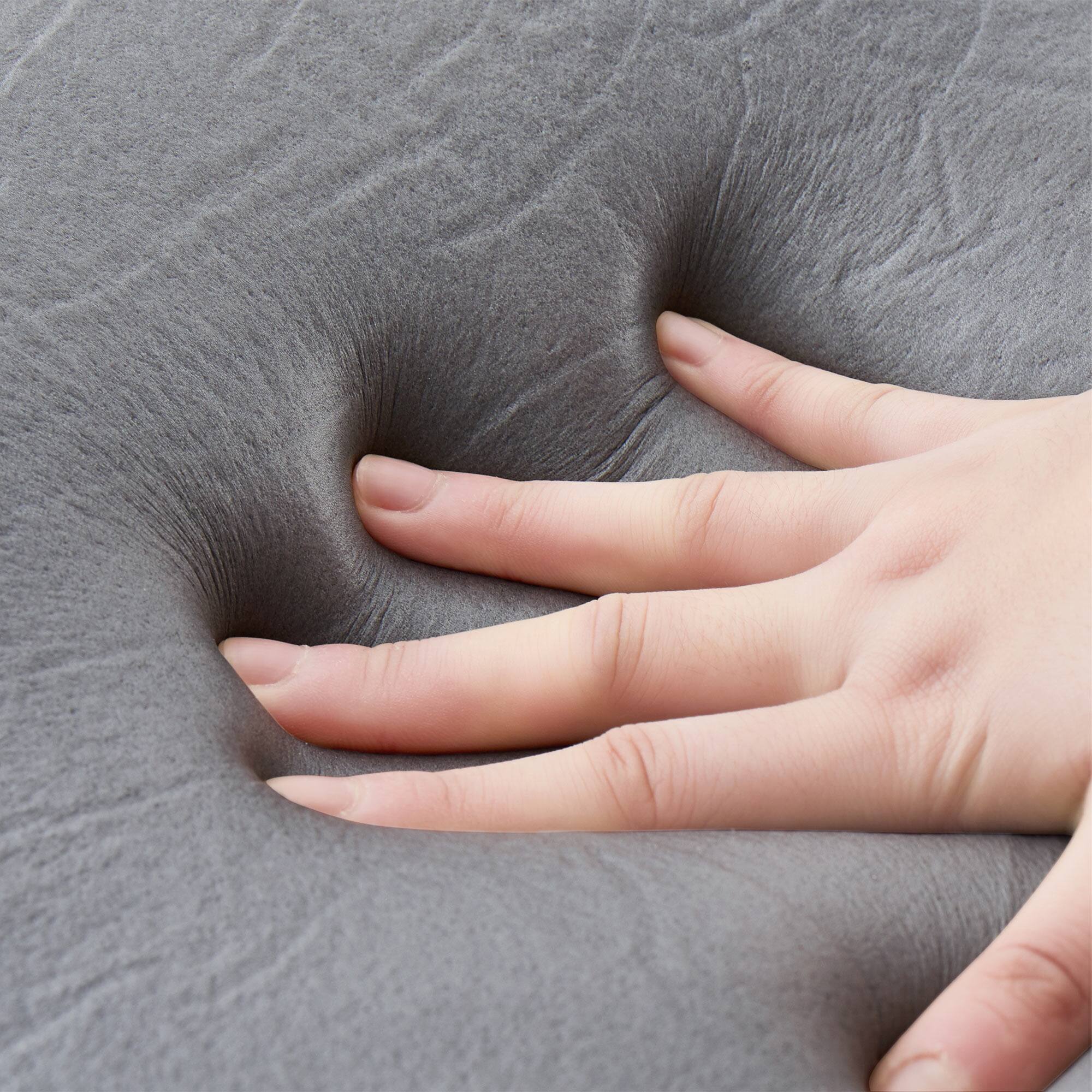 Back. Peace Nest - Peace Nest Cervical Memory Foam Contour Bed Pillows Set of 2 - Gray.