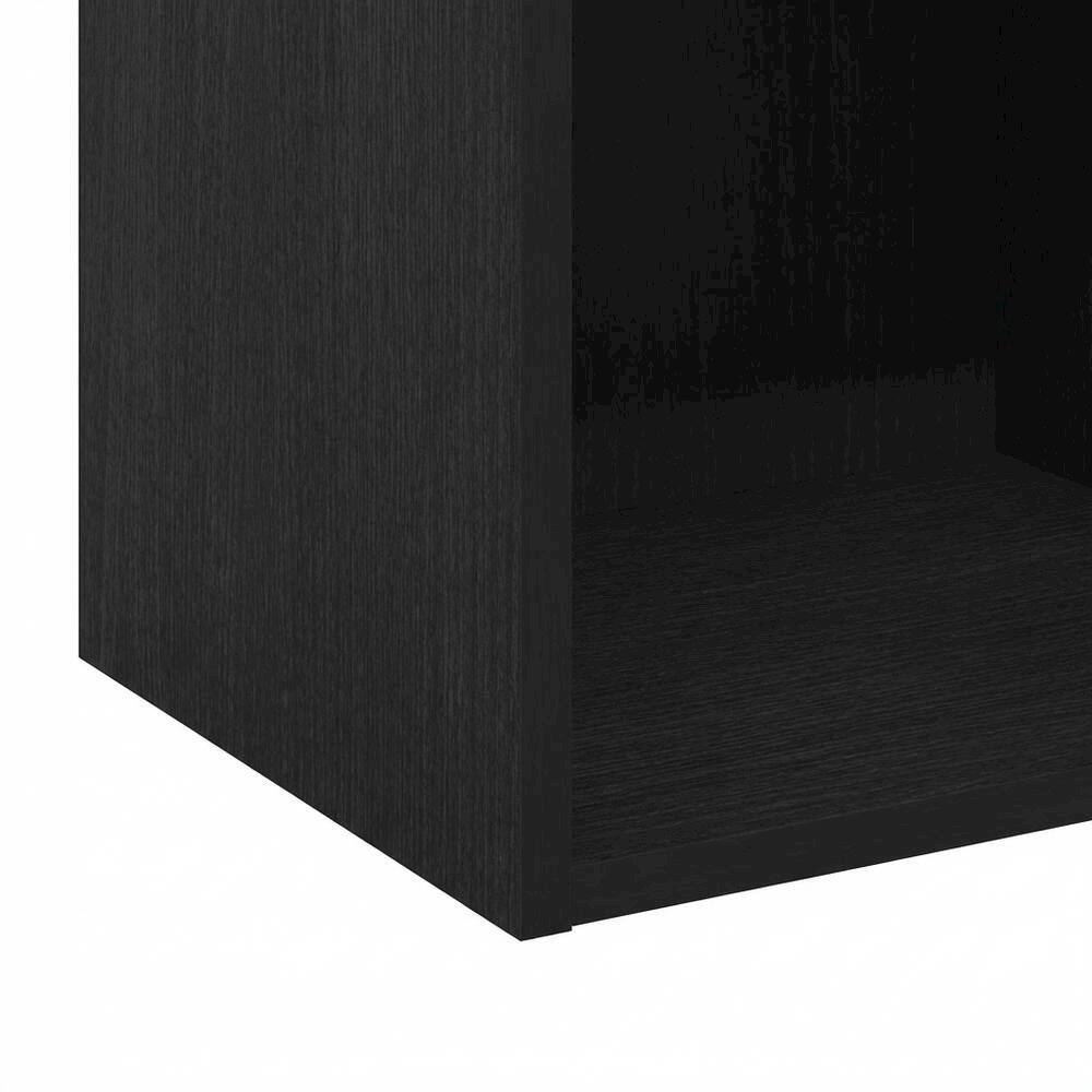 Alt View 2. FurniFact - Blackwood 3-Tier No Tool Assembly Bookcase with Open Shelves for Storage - Blackwood.
