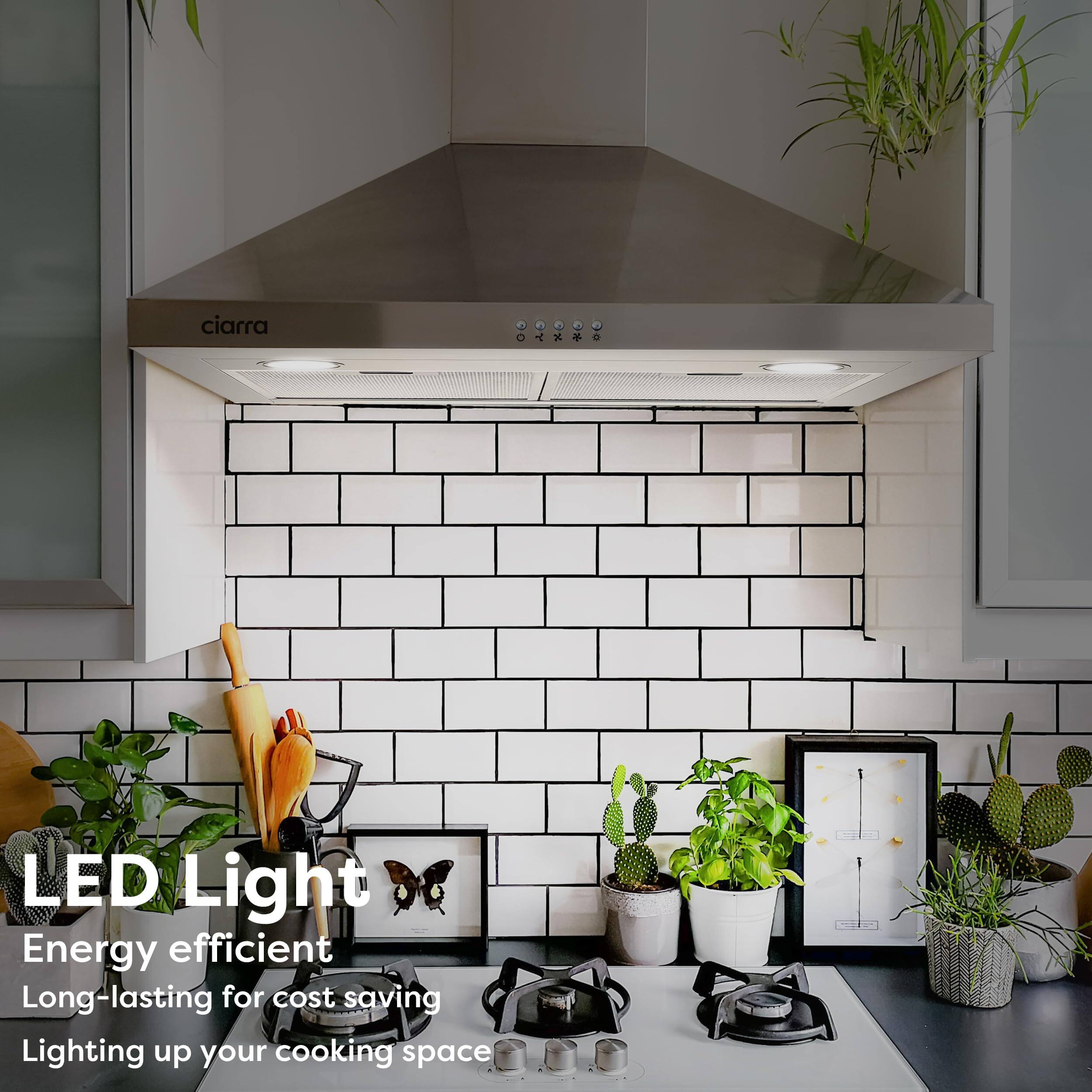 LED Light  
Energy efficient  
Long-lasting for cost saving  
Lighting up your cooking space