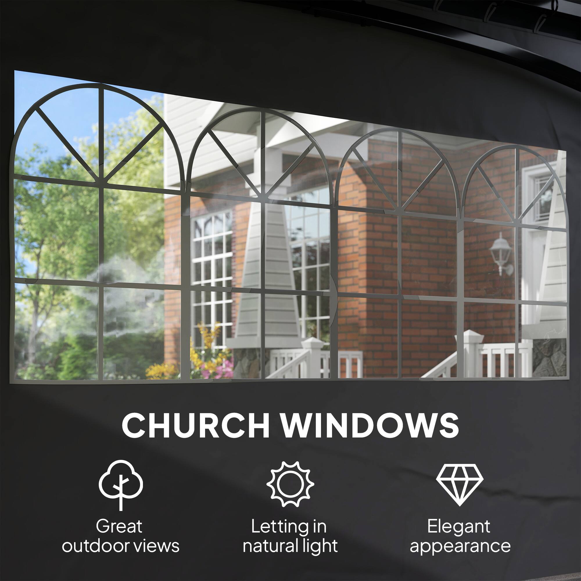 CHURCH WINDOWS

- Great outdoor views
- Letting in natural light
- Elegant appearance