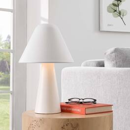 Jovial Metal Mushroom Table Lamp by Modway - White