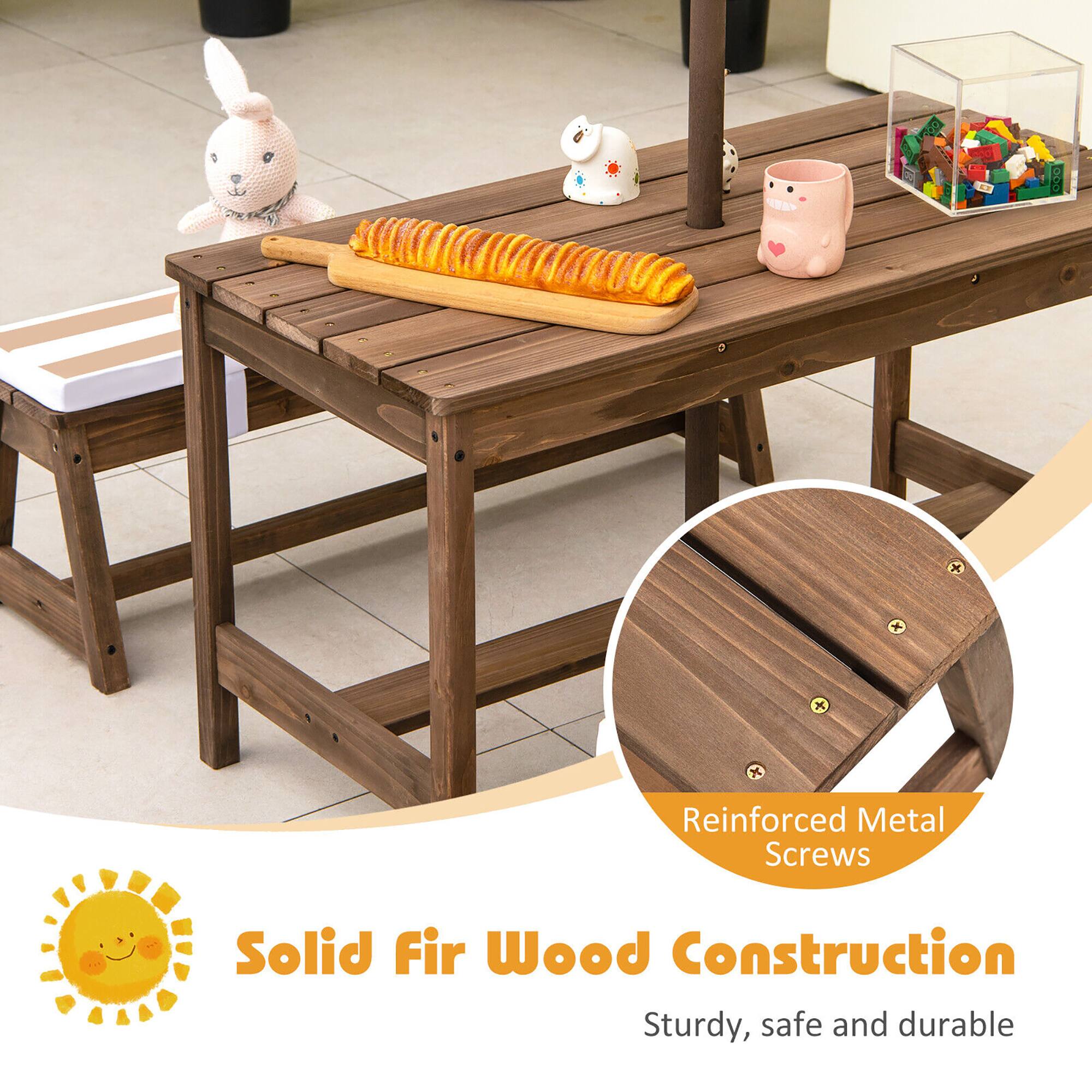 Solid Fir Wood Construction  
Sturdy, safe and durable  

Reinforced Metal Screws