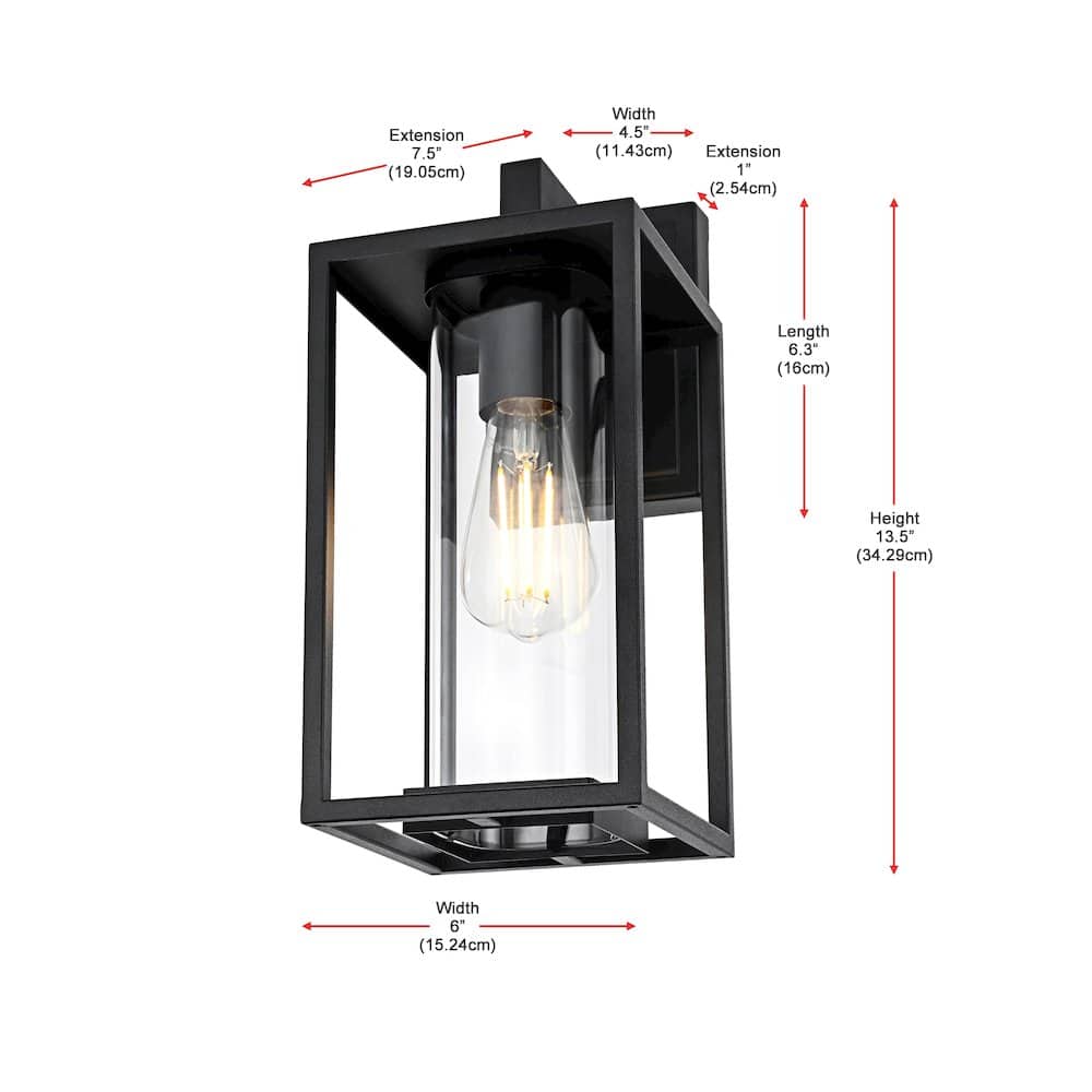Elegant Lighting - Memphis 7 inch Outdoor Pendant - Black