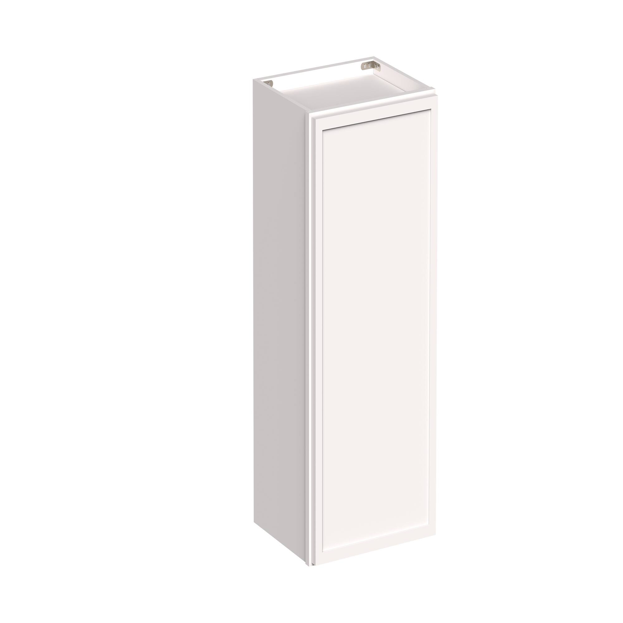 Angle. Boyel Living - 15-in W x 30-in H x 12-in D Slim Shaker RTA Kitchen Wall Cabinet with Soft-Close - Snow White.