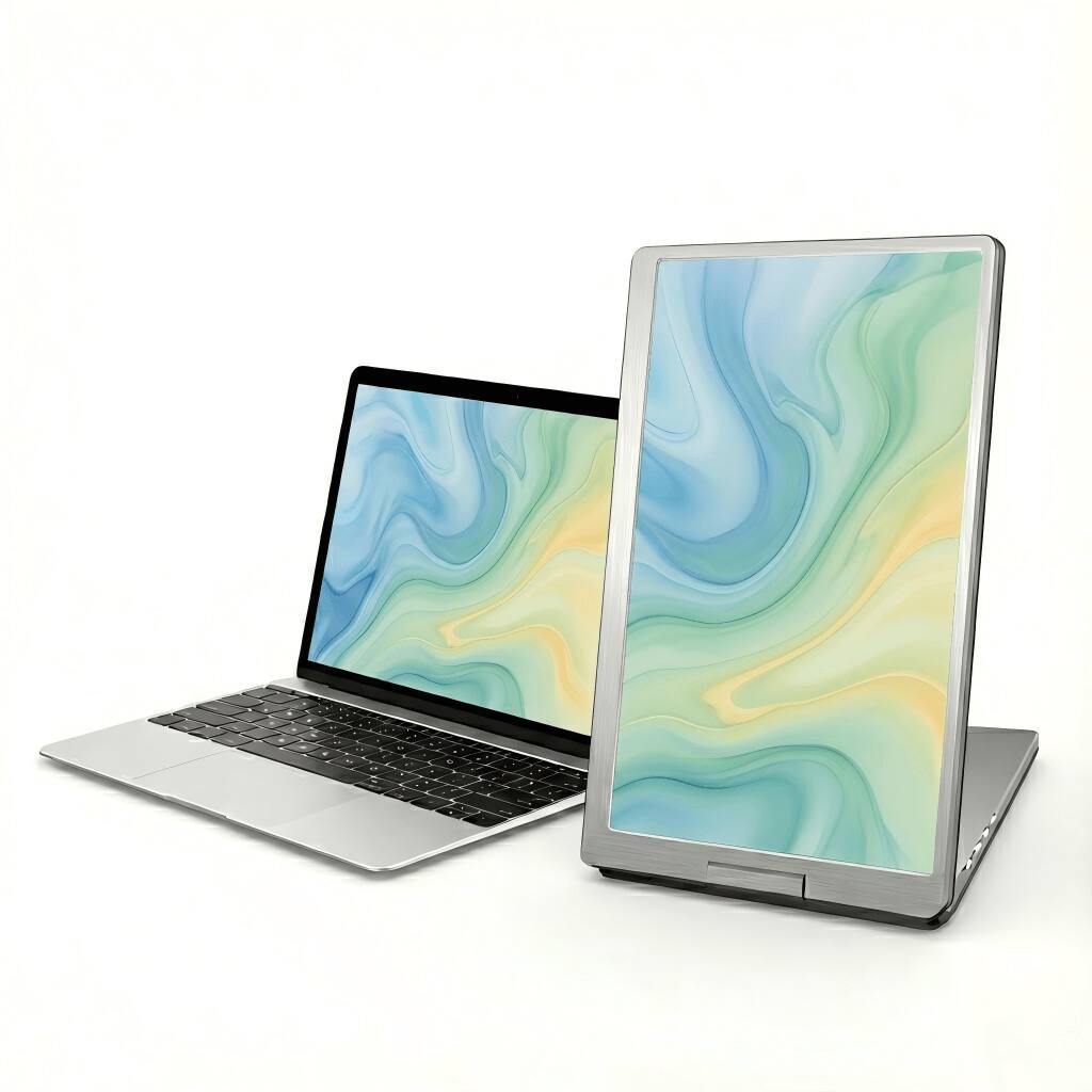 Alt View 1. INVZI - MagHub Trio 16" Laptop Triple Screen Extender with Dual IPS Displays, USB-C / USB-A, Driver Required.