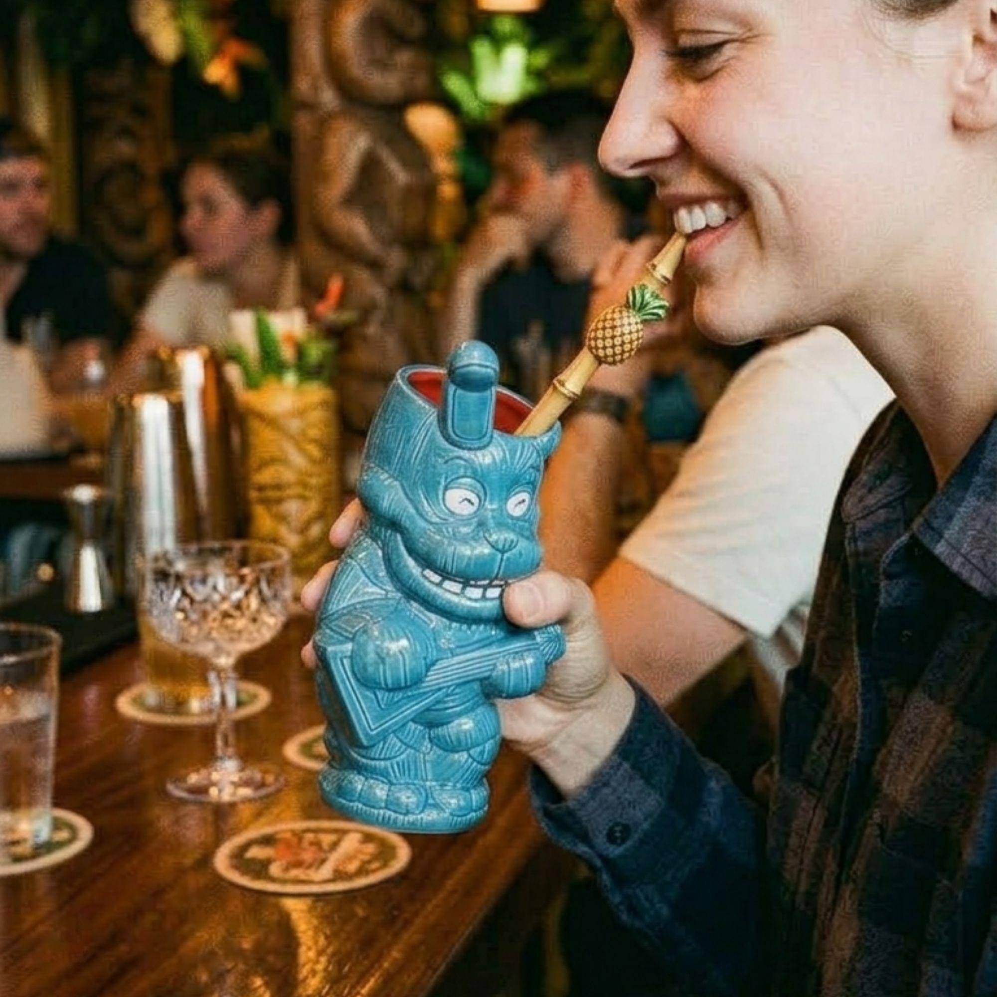 Alt View 4. ThinkGeek - Geeki Tikis Five Nights At Freddy's Bonnie The Rabbit 18-Ounce Ceramic Mug - Blue.