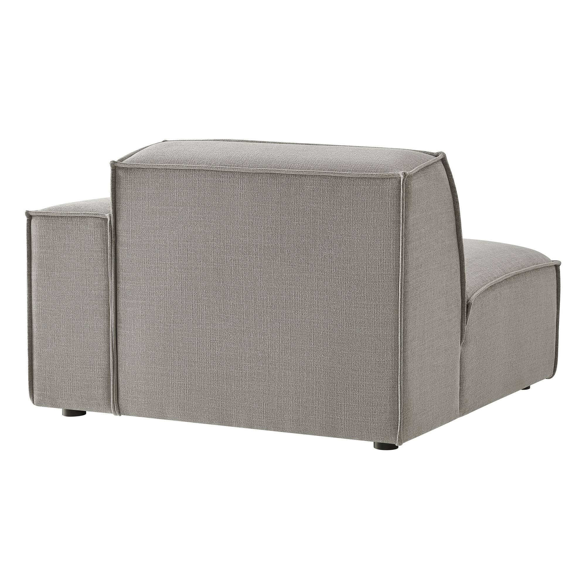 Alt View 5. Modway - Restore Performance Fabric Upholstered Right-Facing Modular Lounge Chair by Modway - Pewter.