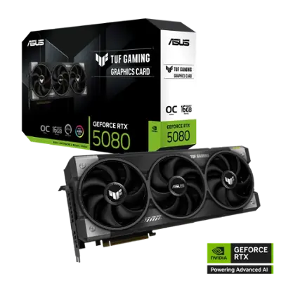 ASUS TUF Gaming NVIDIA GeForce RTX 5080 16GB GDDR7 PCI Express 5.0 ASUS TUF Gaming NVIDIA GeForce RTX 5080 16GB GDDR7 PCI Express 5.0