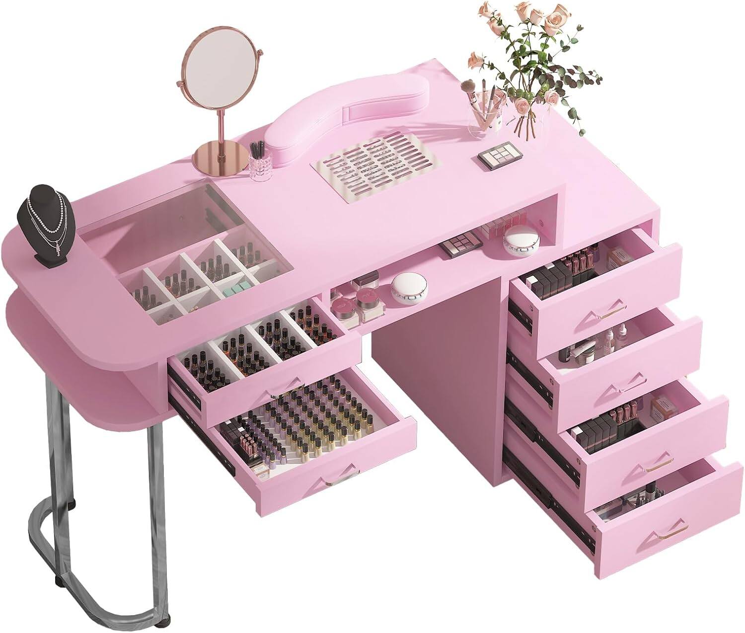 Alt View 1. Circus Cirle - Professional Manicure Table.