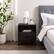 Alt View 11. Walker Edison - Contemporary 1-Drawer Metal and Wood Nightstand - Charcoal.
