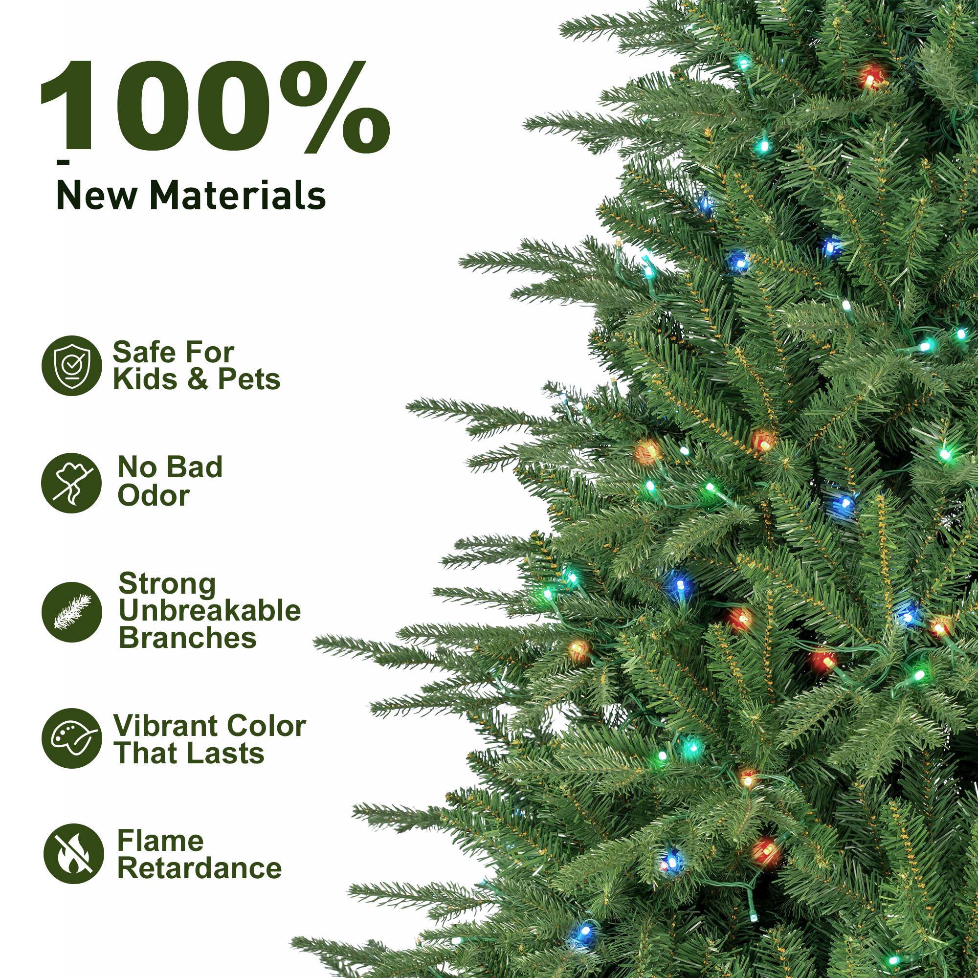 100% - New Materials
Safe For Kids & Pets
No Bad Odor
Strong Unbreakable Branches
Vibrant Color That Lasts
Flame Retardance