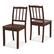 Front. Costway - Wood Dining Chair Set of 2 with Rubber Wood Legs Curved Backrest for Kitchen - Brown.