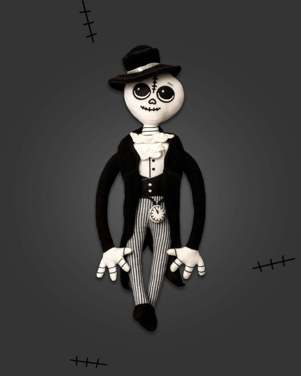 Alt View 4. PopMarket - My Charming Dead - Papa Dread Plush - Featuring a Glow in the Dark Watch   - COLLECTIBLES - Multicolor.