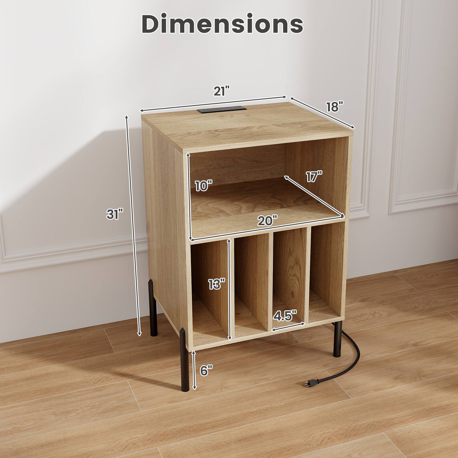 Dimensions: 21" x 18" x 10" x 17" x 31" x 20" x 13" x 4.5" x 6"