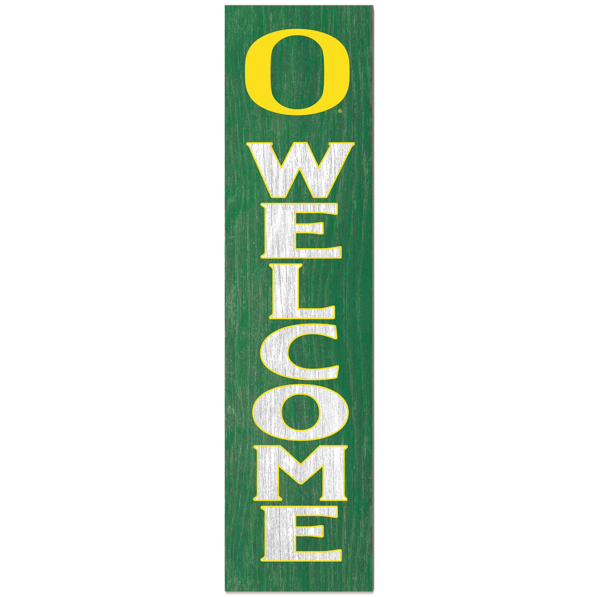 Oregon Ducks 12'' x 48'' Welcome Outdoor Leaner