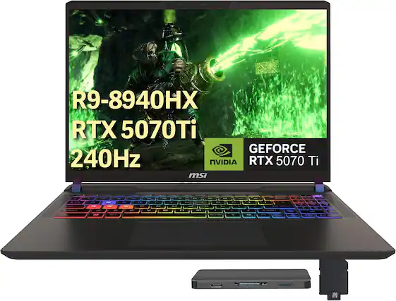 R9-8940HX
RTX 5070Ti
GEFORCE 240Hz
NVIDIA RTX 5070 Ti
msi