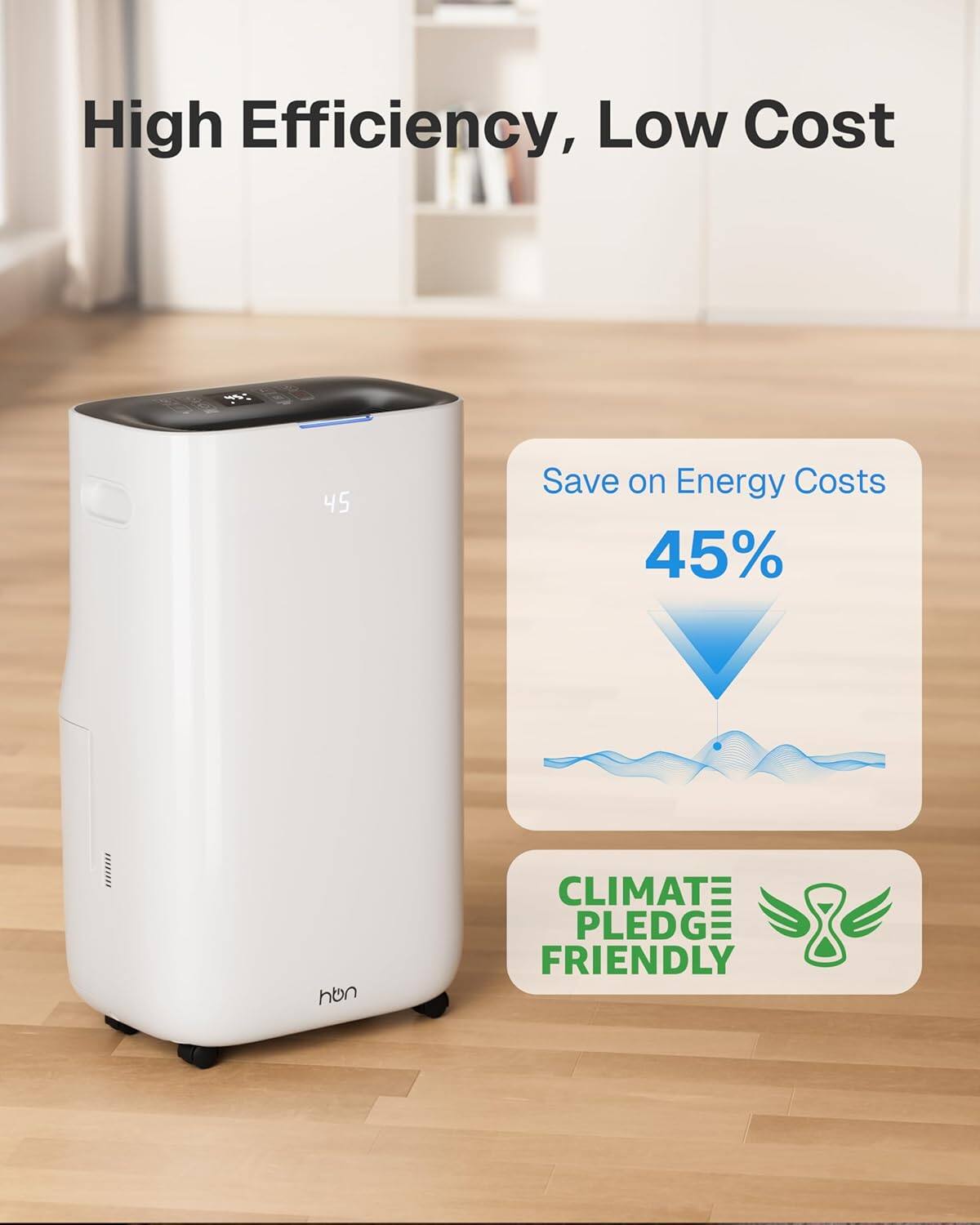High Efficiency, Low Cost

Save on Energy Costs 45%

CLIMATE PLEDGE FRIENDLY