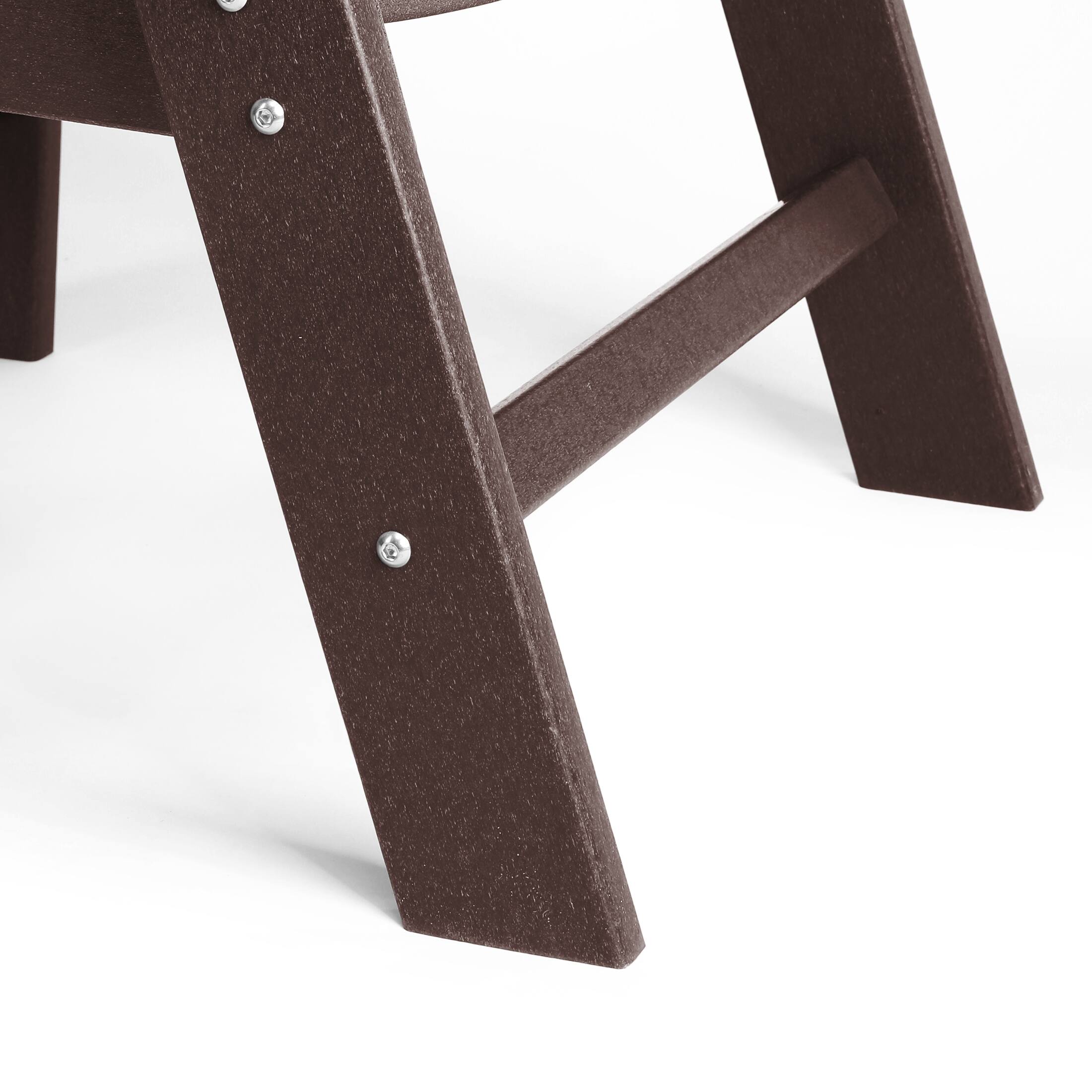 Alt View 7. WestinTrends - WestinTrends Ashore Outdoor Patio HDPE Plastic Modern Adirondack Dining Chair - Dark Brown.