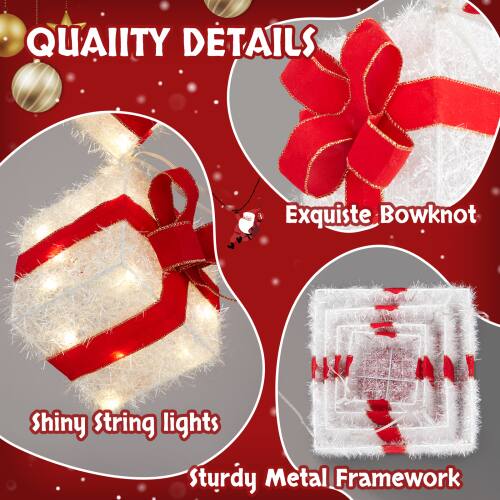 QUALITY DETAILS

- Exquisite Bowknot
- Shiny String Lights
- Sturdy Metal Framework