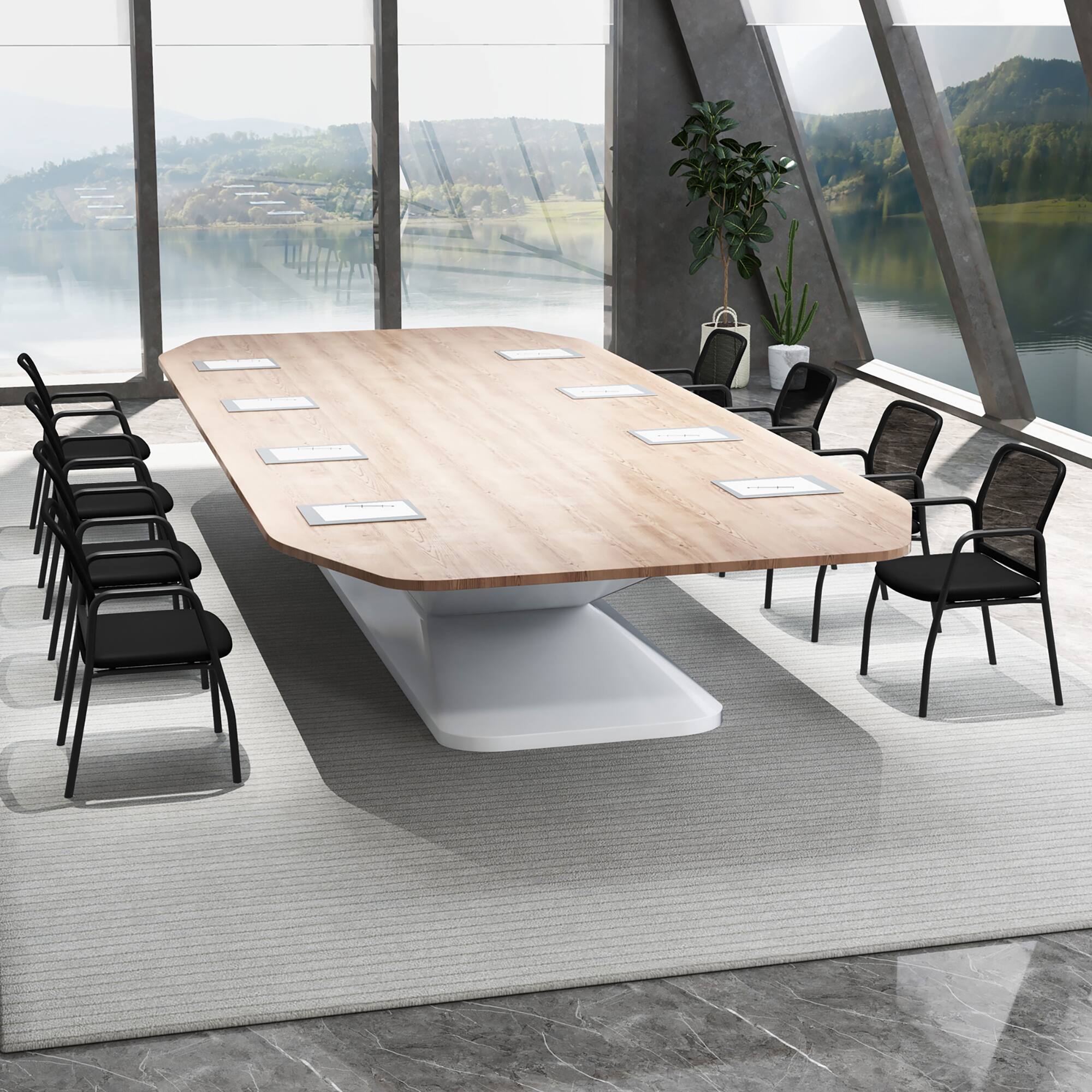 Alt View 5. Gymax - Gymax Meeting Room Chair Set of 12 Waiting Room Chairs w/ Ergonomic Backrest & Armrests - Black.