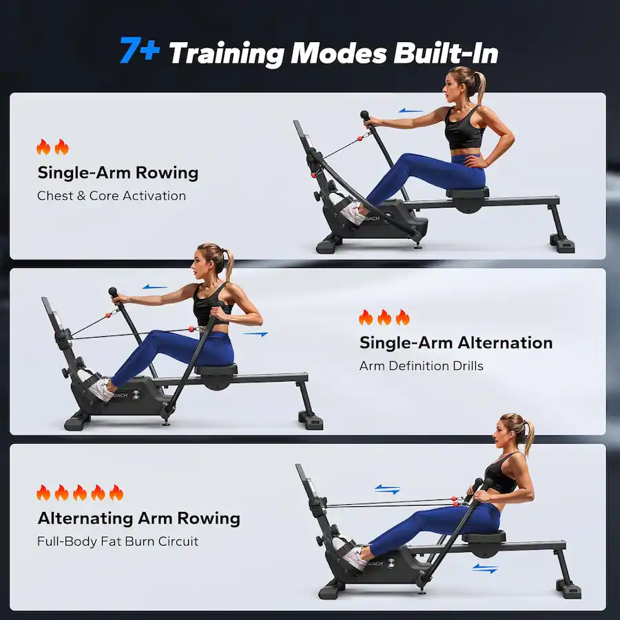 MERACH R26 Sculls Ultra Quiet Magnetic Rowing Machines for Home with 16 ...