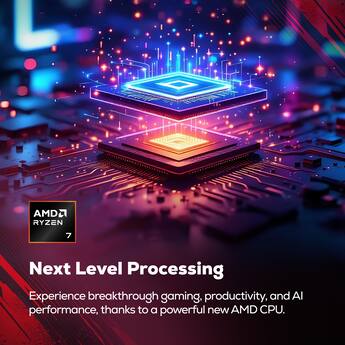 iBUYPOWER Slate Gaming Desktop PC AMD Ryzen 7 8700F, AMD Radeon RX iBUYPOWER Slate Gaming Desktop PC AMD Ryzen 7 8700F, AMD Radeon RX