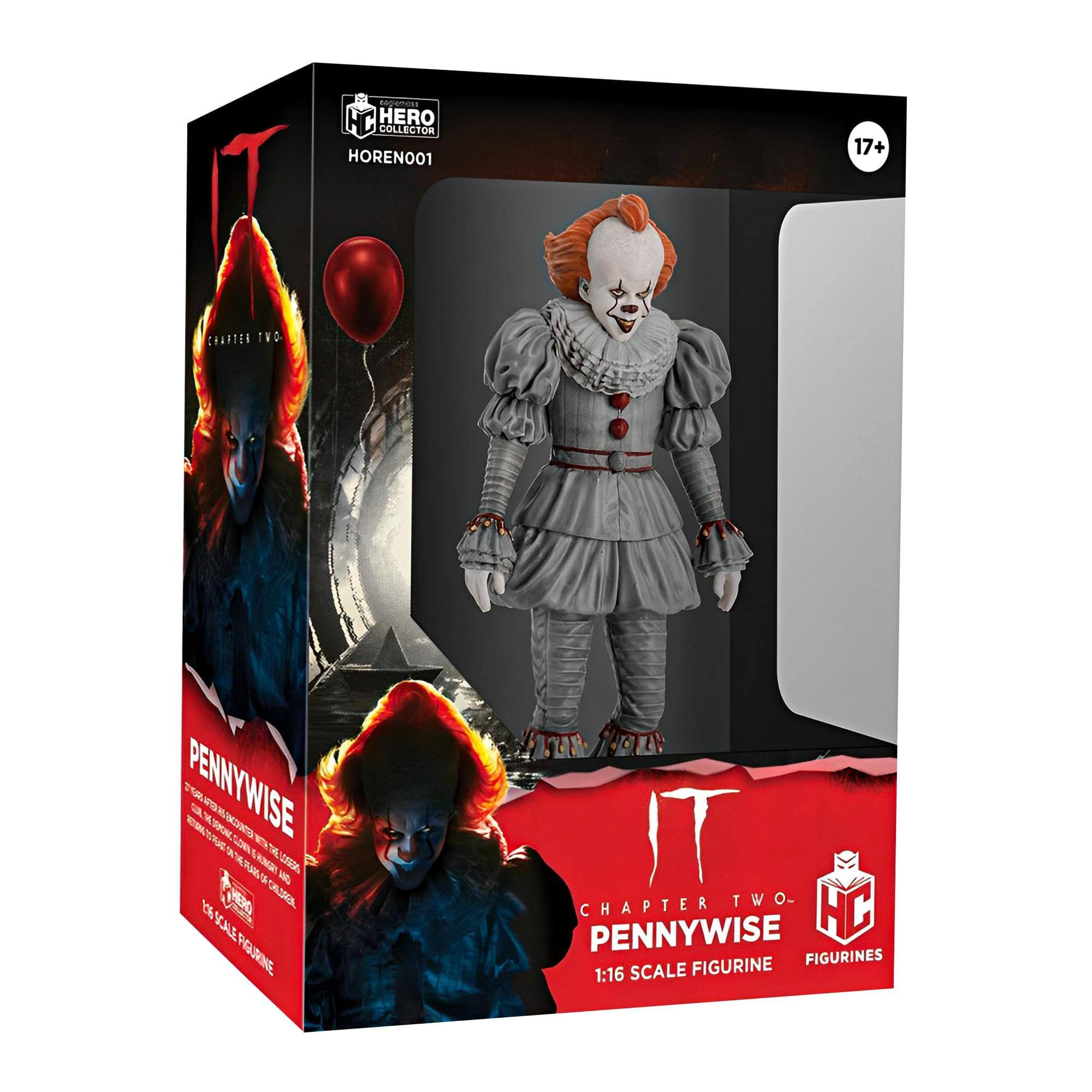 HERO COLLECTOR  
HORENO001  
17+  
CHAPTER TWO - PENNYWISE  
1:16 SCALE FIGURINE  
FIGURINES