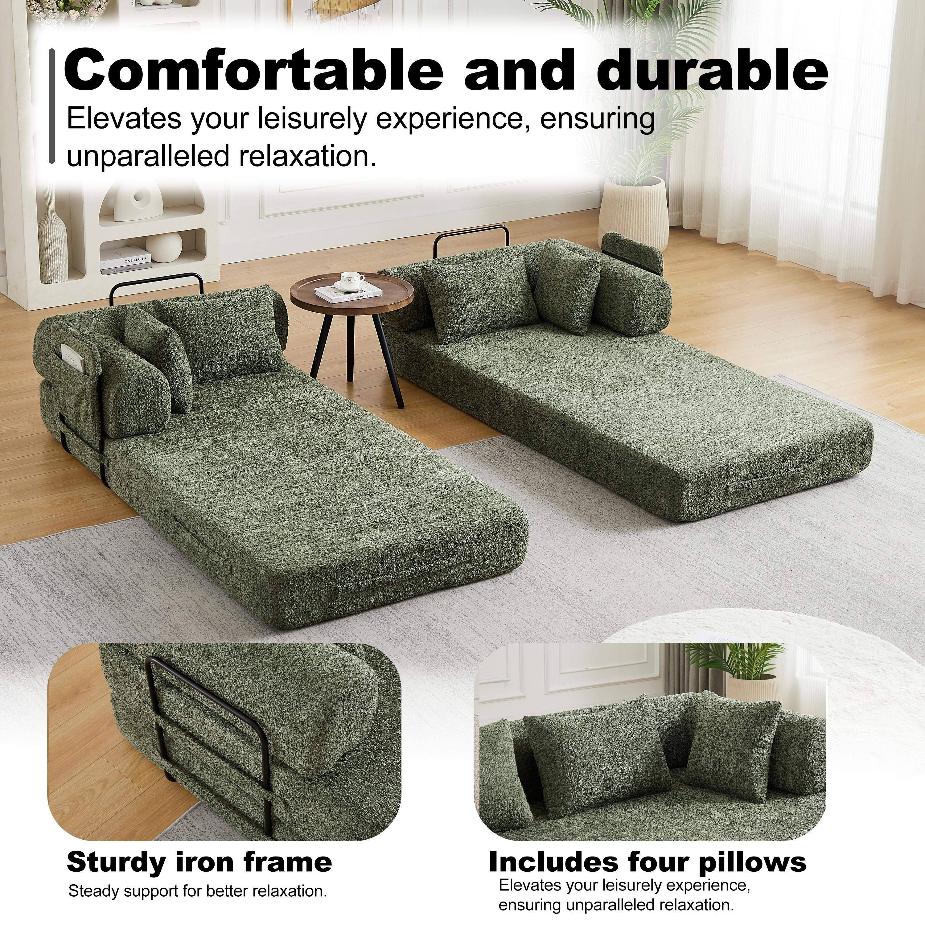 Comfortable and durable  
Elevates your leisurely experience, ensuring unparalleled relaxation.

Sturdy iron frame  
Steady support for better relaxation.

Includes four pillows  
Elevates your leisurely experience, ensuring unparalleled relaxation.