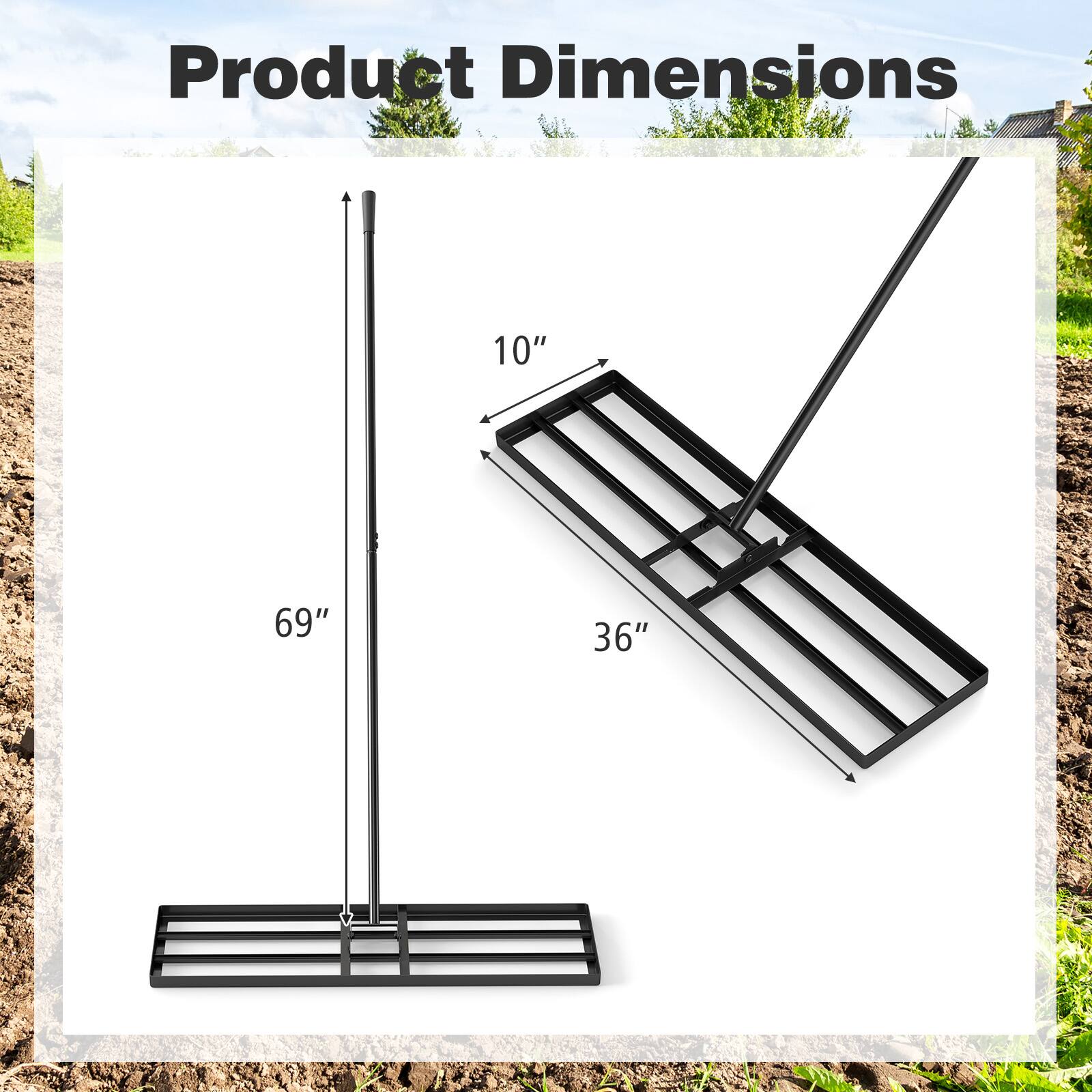 Product Dimensions: 10" x 69" x 36"