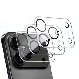3x Qixxronics for iPhone 17 Pro Max Camera Lens Protector Tempered Glass Lens Cover Flim - Clear
