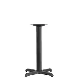 Emma + Oliver - 22'' x 22'' Restaurant Table X-Base with 3'' Dia. Table Height Column - Black